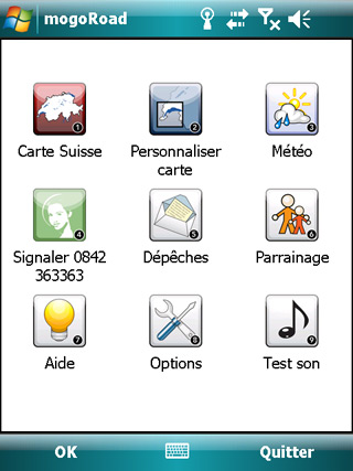 mogoroad windows mobile menu